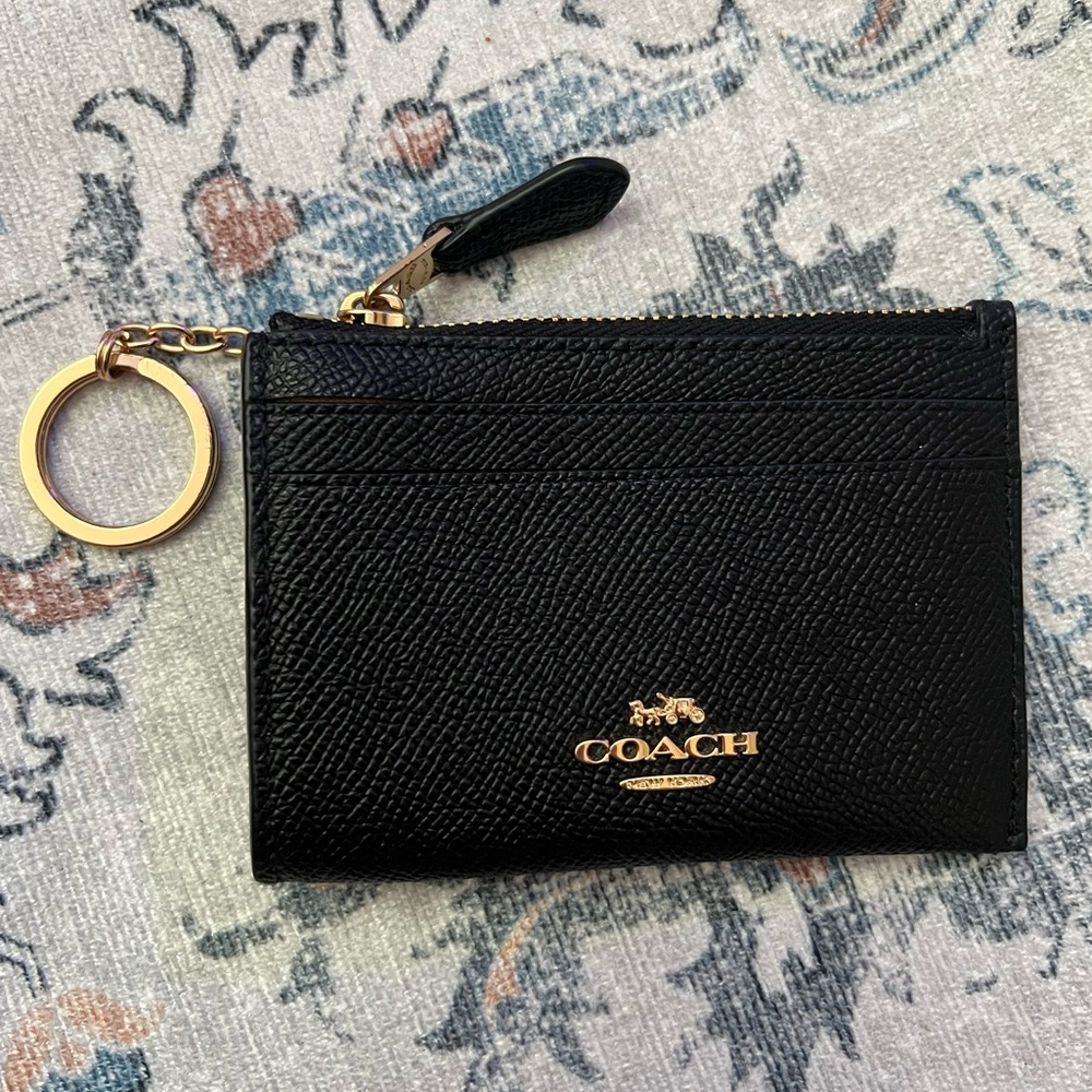 Coach Mini Skinny Id Case/Wallet keychain